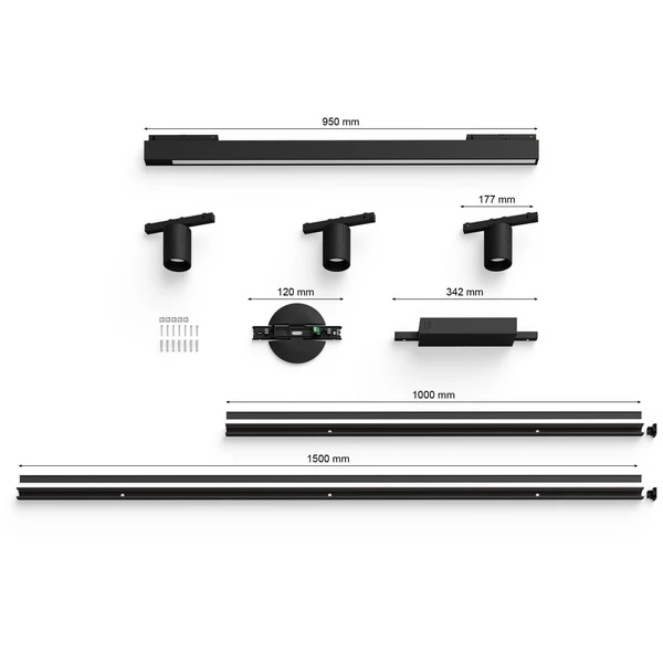 Philips Hue Perifo Basis-Set Für Die Decke (gerade, 3 Spots, 1 Lightbar), Leuchte 6 Philips Hue Perifo Basis-Set Für Die Decke (gerade, 3 Spots, 1 Lightbar), Leuchte – Bild 4