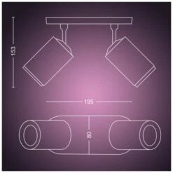 Philips Hue White & Color Ambiance Fugato 2er-Spot, LED-Leuchte 13 Philips Hue White & Color Ambiance Fugato 2er-Spot, LED-Leuchte -Philip Hye Geschaft Philips Hue White Color Ambiance Fugato 2er Spot LED Leuchte@@1791382 4