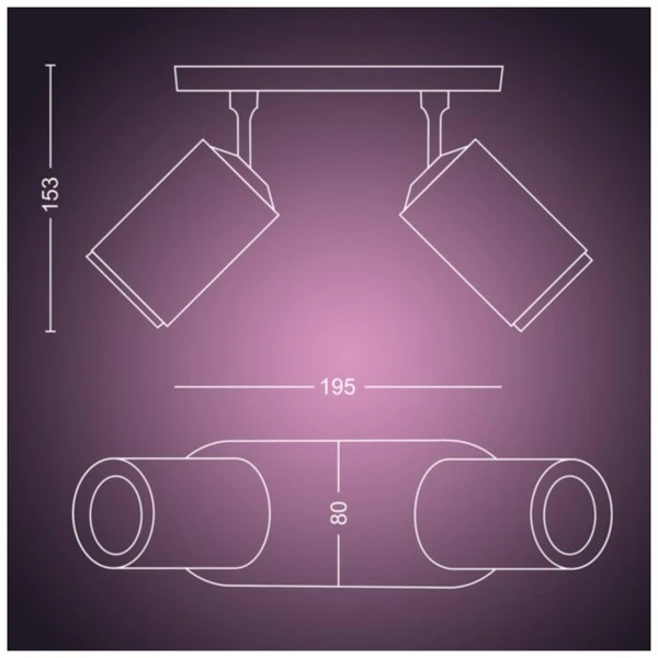 Philips Hue White & Color Ambiance Fugato 2er-Spot, LED-Leuchte 7 Philips Hue White & Color Ambiance Fugato 2er-Spot, LED-Leuchte – Bild 5