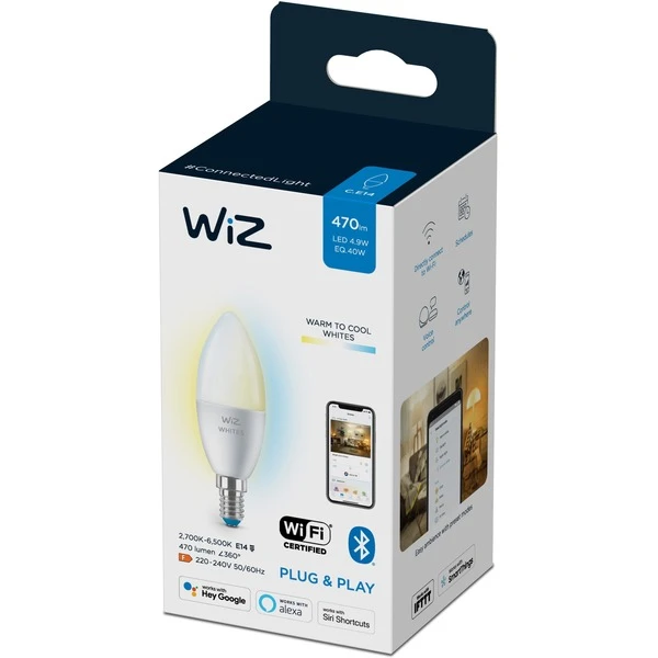 WiZ Whites LED-Kerze C37 E14, LED-Lampe 4 WiZ Whites LED-Kerze C37 E14, LED-Lampe – Bild 2