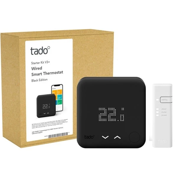 Tado° Smartes Thermostat V3+ Starter Kit (Verkabelt), Set 3 Tado° Smartes Thermostat V3+ Starter Kit (Verkabelt), Set